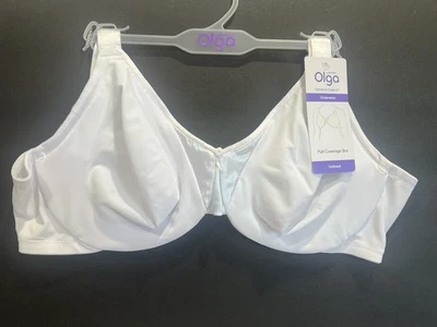 OLGA by Warners Signature Support Underwire Full Coverage Bra WHITE Size 42C NWT - Image 1 of 4