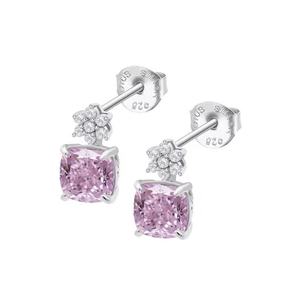 Orecchini Donna Lotus Silver LP3903-4/1 In Argento Con Cristallo Rosa - Immagine 1 di 2