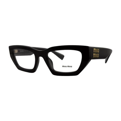 Miu Miu MU 03XV 黑色女式眼镜框 53 毫米 20 毫米 140 毫米 — 第 1/4 张图片