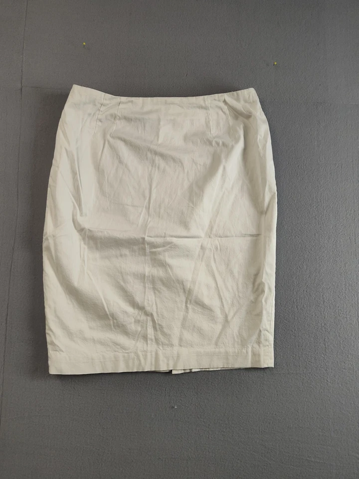 Юбка женская Signature Larry Levine 14 кремовая эластичная с подкладкой карандаш для карьеры офиса - Изображение 1 из 4