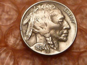 Büffelnickel 1924 vz. About Uncirculated #1C - Bild 1 von 2