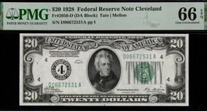 1928 $20 FRN D06672531A P.M.G #66EPQ - Picture 1 of 3