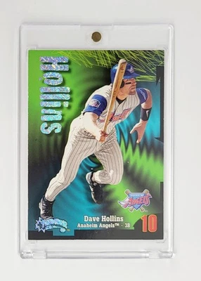 MINT #/150 RAVE FOIL PARALLEL 1998 Skybox Circa Thunder Dave Hollins #197 ANGELS - Image 1 of 2