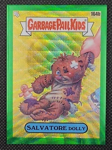 2021 Topps Chrome Garbage Pail Kids S4 Salvatore Dolly Green Wave Ref 164b /299 - Picture 1 of 3