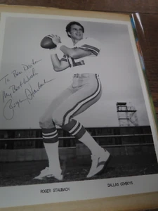Roger Staubach Signed 8 X 10 Vintage Photo Dallas Cowboys Black/White autograph - Bild 1 von 5