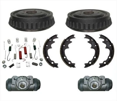 Rear Brake Drums Shoes Wheel Cylinders Kit For Ford Ranger Bronco II w/ 9" Drums - Image 1 of 4