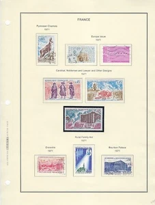 FRANCE   ALBUM PAGE FROM  1971 used & unused  CV$+ (FR272d)* - Picture 1 of 1