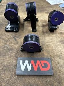 Kit supporto motore verniciato a polvere Mitsubishi Evo 7 8 9 OEM con boccole Powerflex - Foto 1 di 4