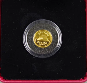 2014 1/25 oz Gold Coin: Canada's Classic Beaver - Picture 1 of 3