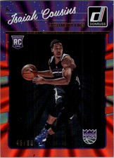 2016-17 Donruss Holo Red Laser Kings Basketball Card #196 Isaiah Cousins /99