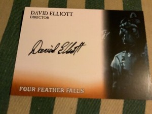 GERRY ANDERSON FOUR FEATHER FALLS DAVID ELLIOTT DE1 AUTOGRAPH  CARD UNSTOPPABLE