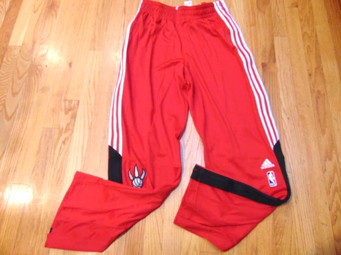 ADIDAS NBA AUTHENTIC TORONTO RAPTORS RED ON COURT PANTS BUTTON DOWN SIZE XL+2 Cover