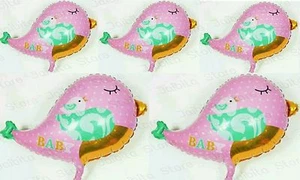 2 Packs Tweet Baby Boy and Girl Bird Supershape Foil Balloon Free Air Pumper - Picture 1 of 2