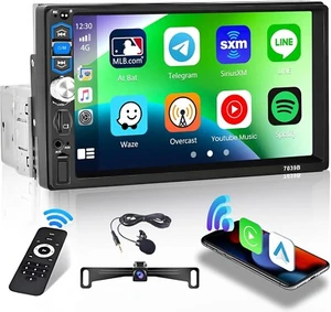 Radio Coche 1 DIN Inalámbrico Pantalla Táctil HD 7 Pulgadas Con Cámara Trasera - Imagen 1 de 7