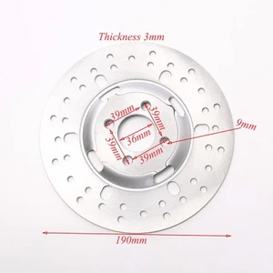 190mm Rear Wheel Brake Disc Rotor for Quad ATV Buggy Go Kart 125cc 150cc 200cc  - Imagen 1 de 5