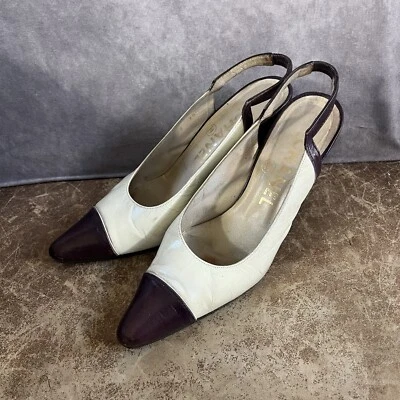 Zapatos CHANEL Tostado Marrón Oscuro Cuero CC Puntera Tacones Cordones Talla 35.5 Francia Foto 1 de 4