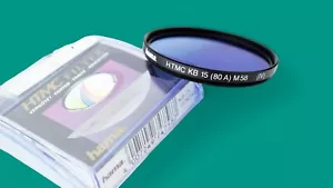 58mm HTMC KB 15 Hoya 80A Light Balancing Blue Glass Lens Filter 58 mm Japan - Picture 1 of 7