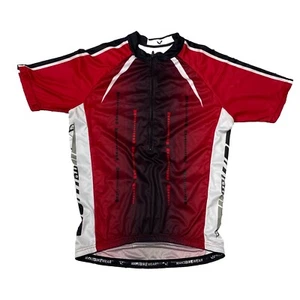 MAKS Maglia Ciclismo Adulto XL Rosso Nero 1/2 Zip Poliestere Maks Abbigliamento Bici - Foto 1 di 5