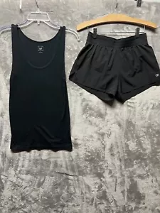 gap Fit womens running XS Black shorts & Gap S Black Tank top 2 Piece Set - Picture 1 of 15