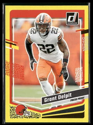 Grant Delpit 2023 Donruss #66 Press Proof Yellow Cleveland Browns - Image 1 of 2