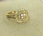 2Ct Round Simulated Diamond Women Engagement Wedding Ring 14K Yellow Gold Plated