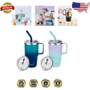Kids 24oz Insulated Stainless Steel Cup - Perfect for Warm & Cold Drinks - Picture 1 of 8