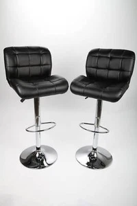 Barhocker Barstuhl Designstuhl Barsessel 2 Stück schwarz chrom point-home - Bild 1 von 2
