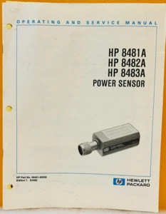 HP Agilent 08481-90036 1988 HP 8481A Power Sensor Operating & Service Manual. - Picture 1 of 2