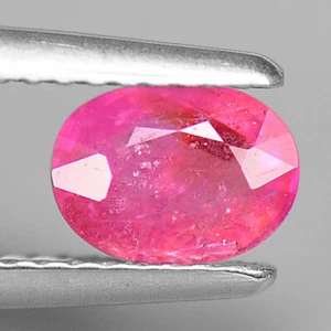 1.05 Ct. Oval Pink Red Genuine Ruby Gemstone Africa Unheated  7x5x3 mm. - Picture 1 of 5