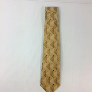 Murano Mens Tie 3.75 in Silk Brown Silver Black Blue Abstract - Picture 1 of 12
