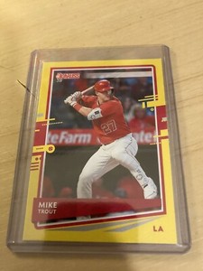 Mike Trout 2020 Donruss Yellow Variations #129 Los Angeles Angels