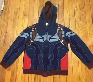 Captain America Disney Store Youth Winter Soldier Jacket 9/10 Marvel Film Comic - Picture 1 of 5