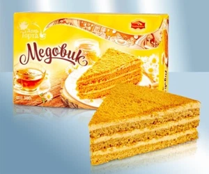 Pastel de miel Medovik según receta rusa con relleno 380 g Торт Медовик - Imagen 1 de 1