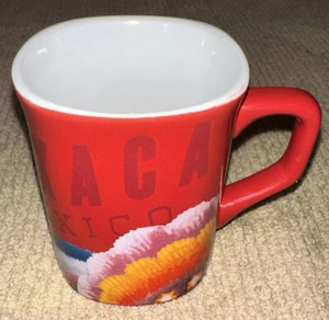 Vtg Nescafe Clasico Oaxaca Mexico Red Ceramic Coffee Mug  - Picture 1 of 9