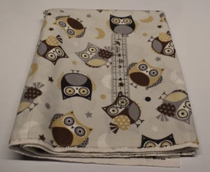 100% cotton JOANNS fabric GRAY BROWN OWLS moon stars 71" x 44" - Picture 1 of 2