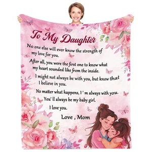 Daughter Blanket from Mom to My Daughter Blankets Birthday Gifts for Daughter... - Picture 1 of 7