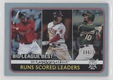 2020 Big League Leaders Rainbow Foil Marcus Semien Rafael Devers Mookie Betts