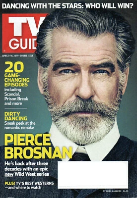 TV GUIDE April 3-16 2017 Pierce Brosnan Freddie Highmore Catherine Zeta-Jones - Image 1 of 2
