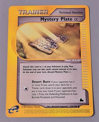 Mystery Plate alpha # 133/144 Uncommon Skyridge 2003 Pokemon EN Mint Vintage - Bild 1 von 3
