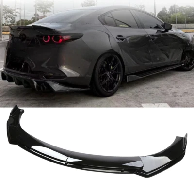Gloss Black Car Front Bumper Spoiler Lip Splitter Body Kit For Mazda 3 Sedan - Изображение 1 из 4