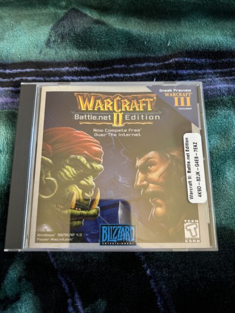 Warcraft II Battle.net Edition rare pc Game Blizzard Windows 95/98