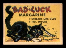 1960 Leaf Foney Ads #22 Bad Luck Margarine   EX X2604948
