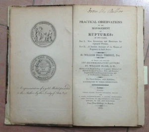 TIMBREL 1803 Practical Observations on the Management of Ruptures ENVOI AUTEUR - Picture 1 of 8