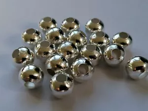 50 Silver Plated 10mm Spacer Beads Jewellery Making Craft Findings - UK SELLER - Picture 1 of 1