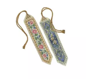 DIY Dimensions Elegant Flowers Reading Bookmark Counted Cross Stitch Kit Gift - Picture 1 of 4
