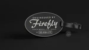 Etichetta bagaglio SPEDIZIONE GRATUITA - Firefly vinile Q-Tag - Foto 1 di 3