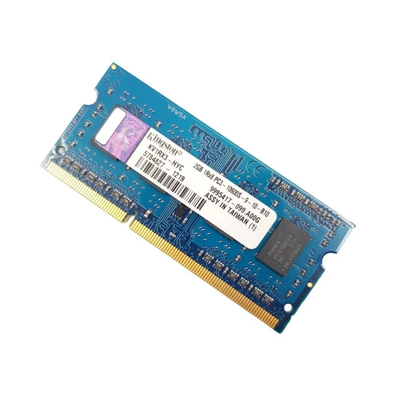 Barrette Mémoire 2Go RAM DDR3 Kingston KV1RX3-HYC SO-DIMM PC3-10600U 1Rx8 - Photo 1/1