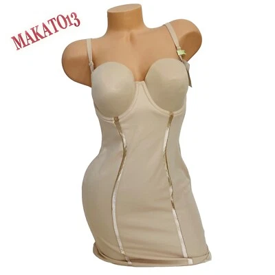 Maidenform Women's 38B Easy-Up Strapless Full Slip Shapewaer Latte 2304 NEW $66 - Image 1 of 4