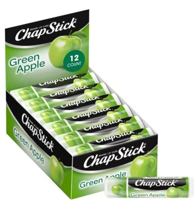 ChapStick Lip Moisturizer Lip Balm, Green Apple, 12-Pack  Fast Free Shipping🇺🇸 - Image 1 of 3