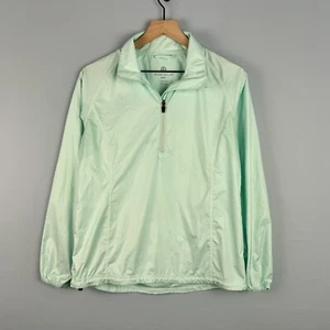 Giacca da golf Peter Millar donna Element E4 vento 1/4 zip taglia small verde acqua - Foto 1 di 8